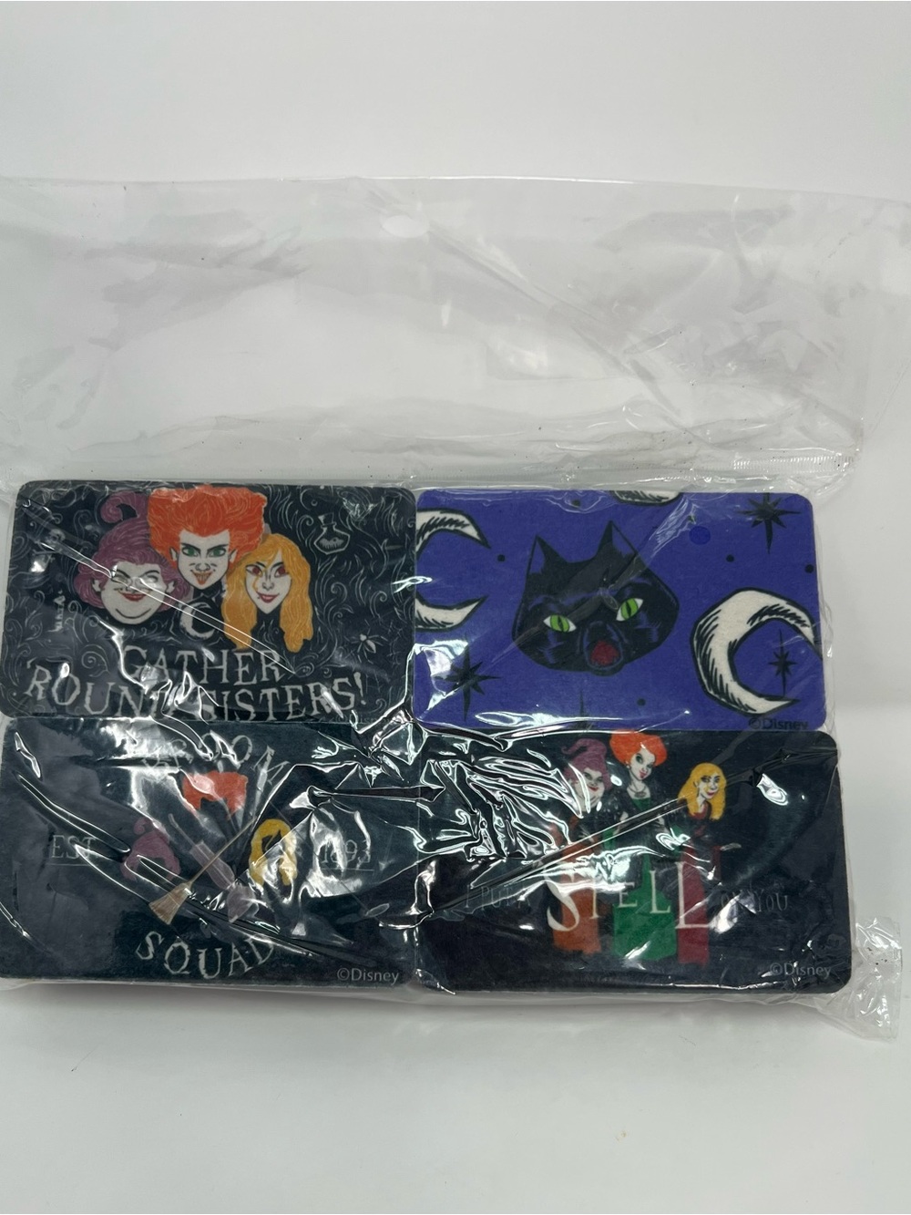 Disney Hocus Pocus 4 Pack Cleaning Sponges Sealed And New Halloween Witches